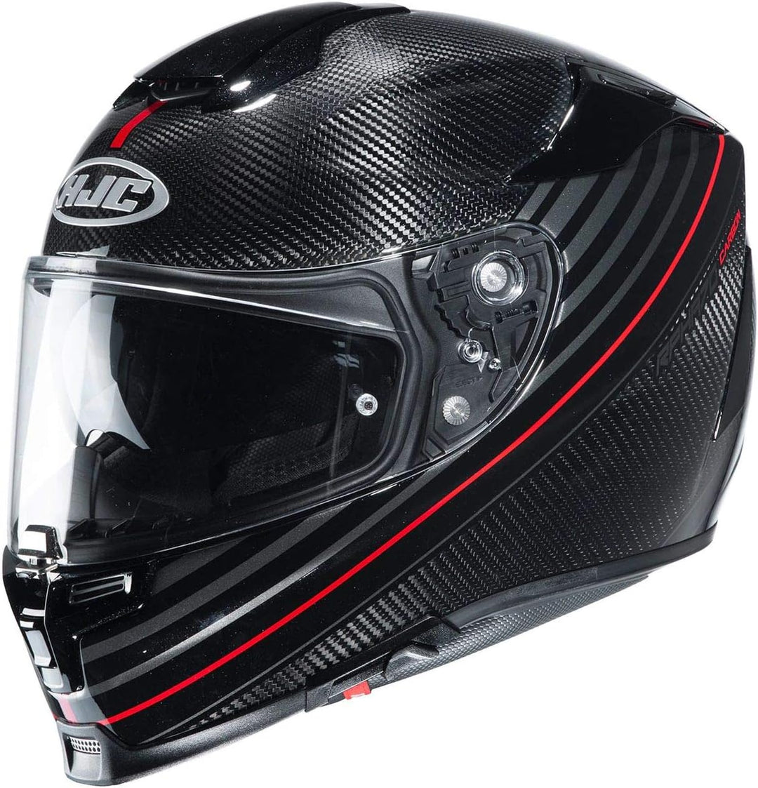 HJC Helmets Herren Nc Motorrad Helm, Schwarz/Rot, S