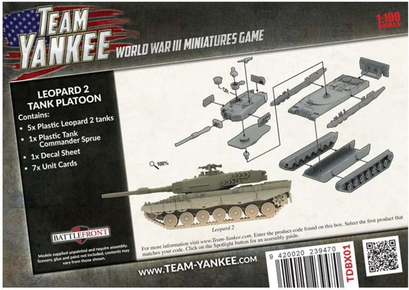 Battlefront Miniatures Team Yankee NATO Leopard 2 Tank Platoon (Plastic) (TDBX01) Netherland Dutch N