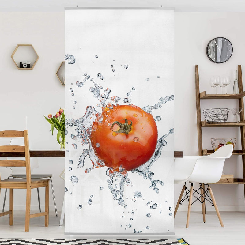 Bilderwelten Raumteiler Frische Tomate 250x120cm ohne Halterung 250x120cm without hanger, 250x120cm