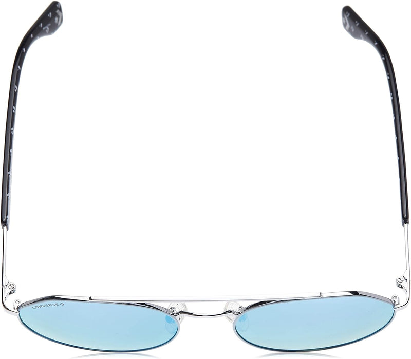 Converse Unisex SCO053Q568L5B Sonnenbrille, Shiny Palladium with Azure Part, 56/19/140