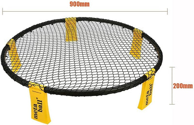 Lixada Mini Volleyball Spielset - Mit Netz, 3 Bällen, Tragetasche - Outdoor Beach Rasenteam Sportspi