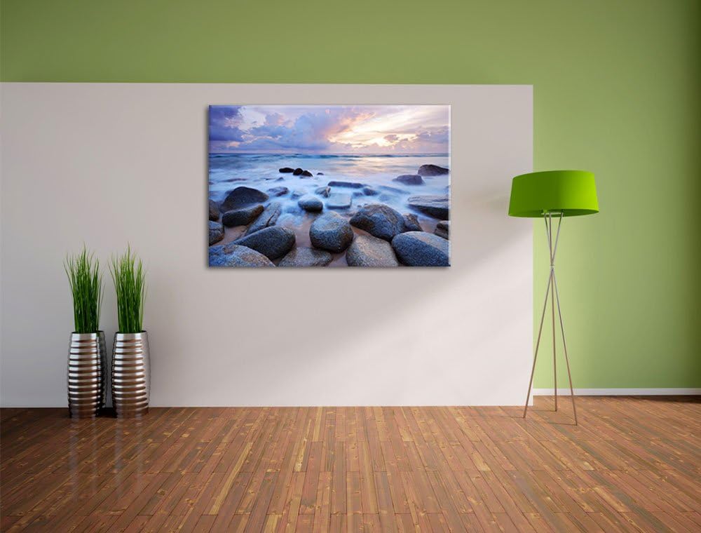 Romantisches Meer , Format: 100x70 auf Leinwand, XXL riesige Bilder fertig gerahmt mit Keilrahmen, K