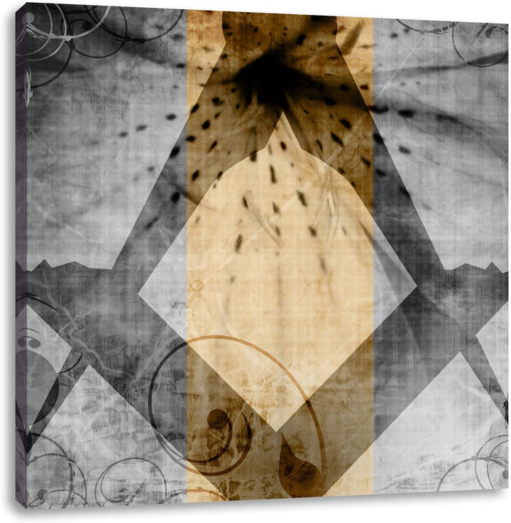 Pixxprint Symbol Freimaurer als Leinwandbild/Grösse: 70x70 cm/Wandbild/Kunstdruck/fertig bespannt, 7