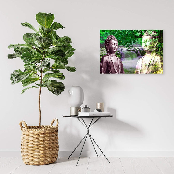 Wandbild Garten Modern Deko Kunst Bilder Zen Grün 90x60 cm M14701 90x60 cm, M14701 90x60 cm