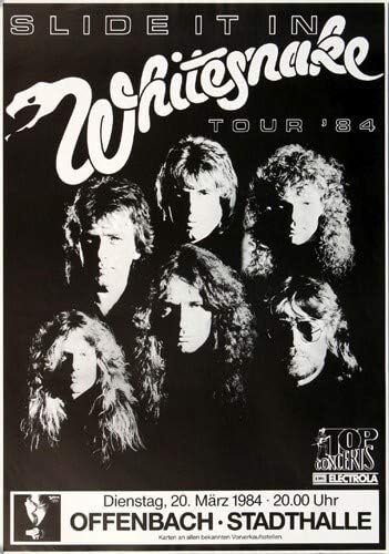 Whitesnake - Slide It In, Frankfurt 1984 » Konzertplakat/Premium Poster | Live Konzert Veranstaltung