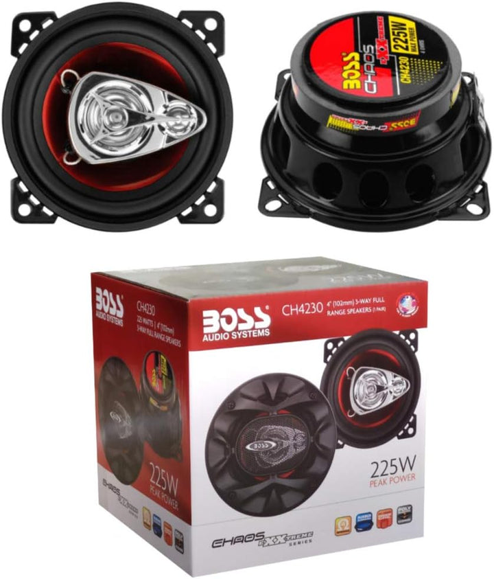 2 Lautsprecher kompatibel mit BOSS Audio Systems CH4230 CH 4230 3 Wege koaxial 10,00 cm 100 mm 4" Du