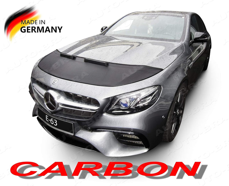 Auto-Bra AB3-00586 Carbon Optik kompatibel mit MB Mercedes-Benz E63 AMG Bj. ab 2016 Haubenbra Steins