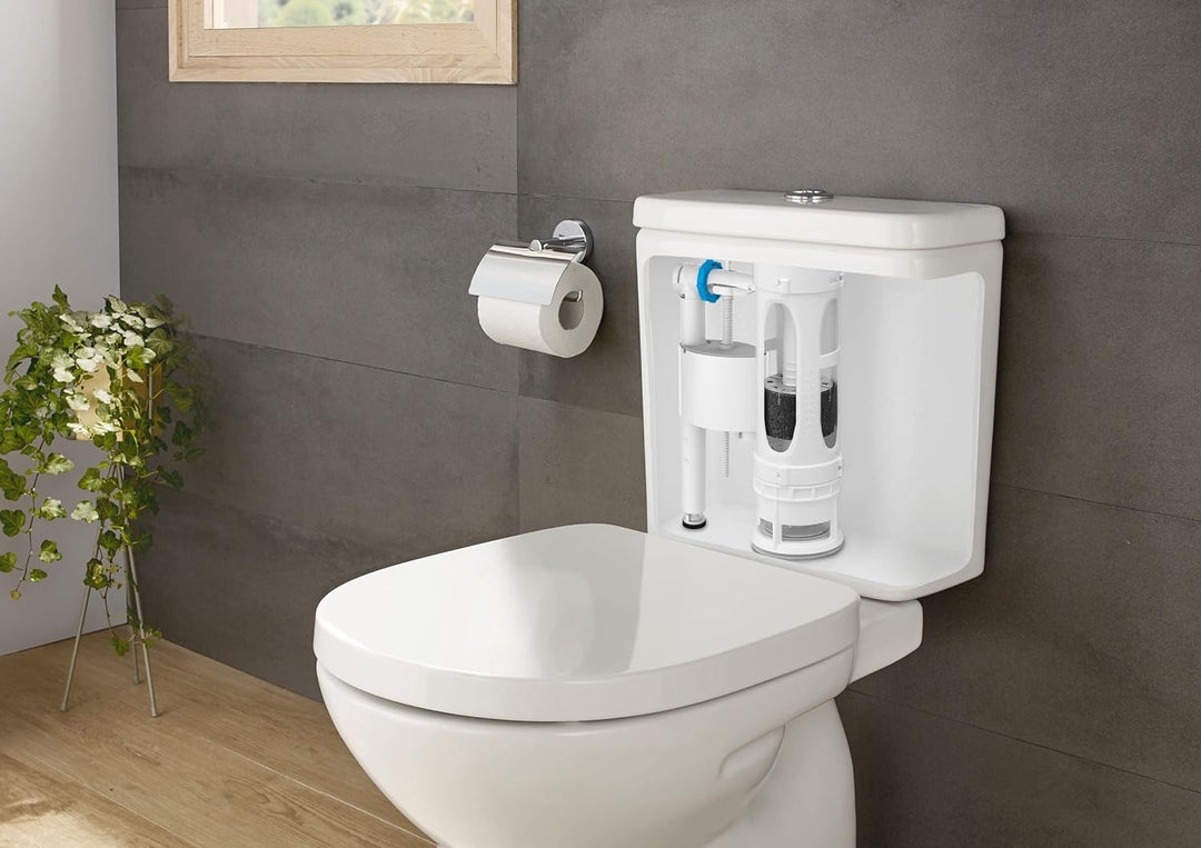 Roca A822509200 Dual Universal PLUs Stromversorgungsmechanismus, Weiss/Blau