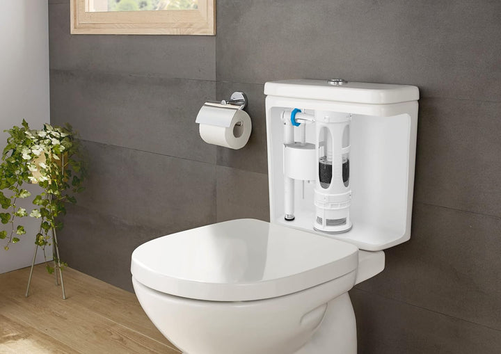 Roca A822509200 Dual Universal PLUs Stromversorgungsmechanismus, Weiss/Blau