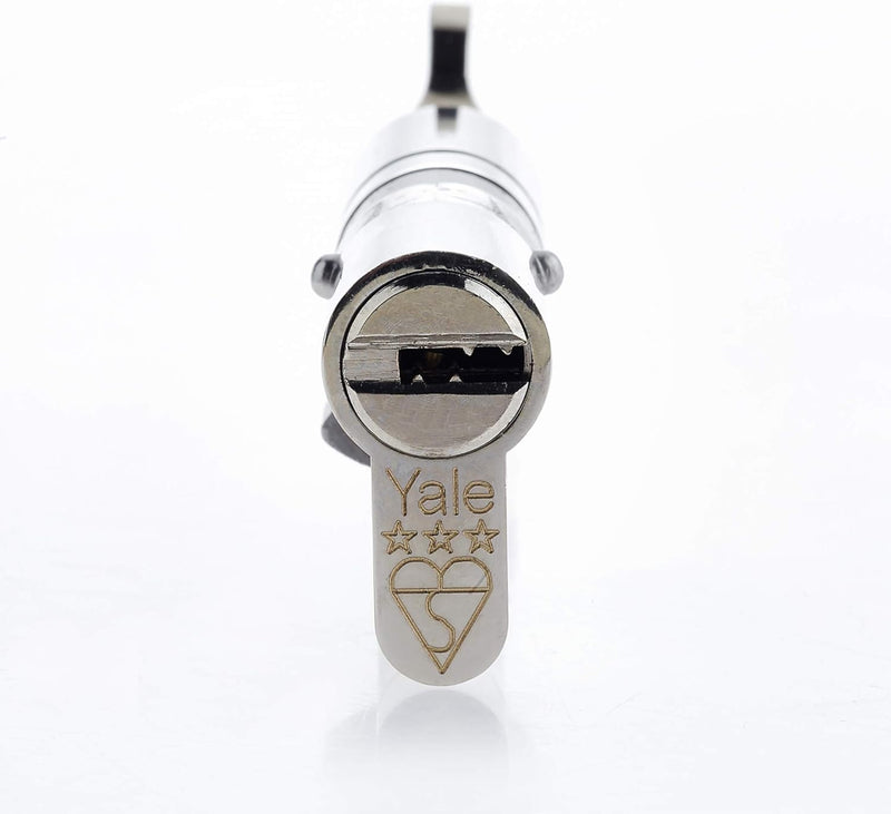 Yale B-YS3-3535NT B-YS3-3535NT-Platinum 3 Star Anti-Snap Euro Cylinder Lock-Thumbturn-35/35 10 Nicke