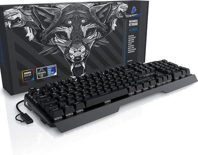 CSL-Computer Titanwolf - mechanische Tastatur Alumar - Mechanical Keyboard Gaming - Gaming-Tastatur