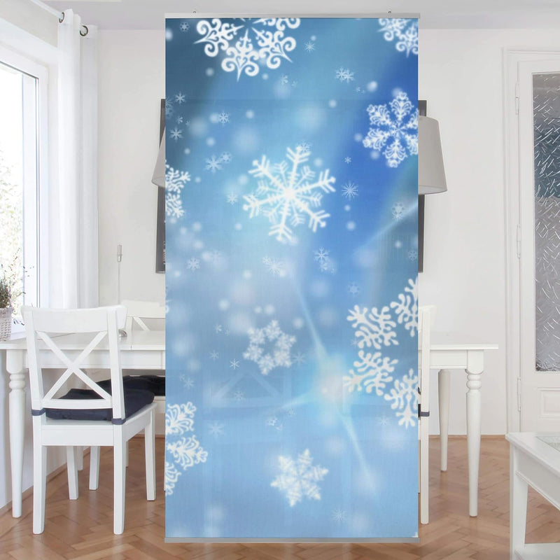 Bilderwelten Raumteiler Snowflakes 250x120cm inkl. transparenter Halterung, inkl. transparenter Halt