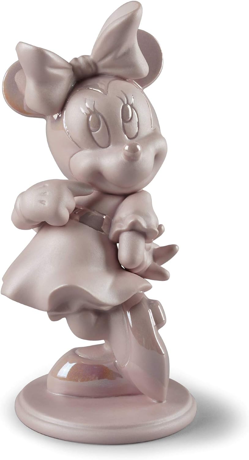 LLADRÓ Minnie Maus Figur - Rosa - Minnie (Disney) aus Porzellan