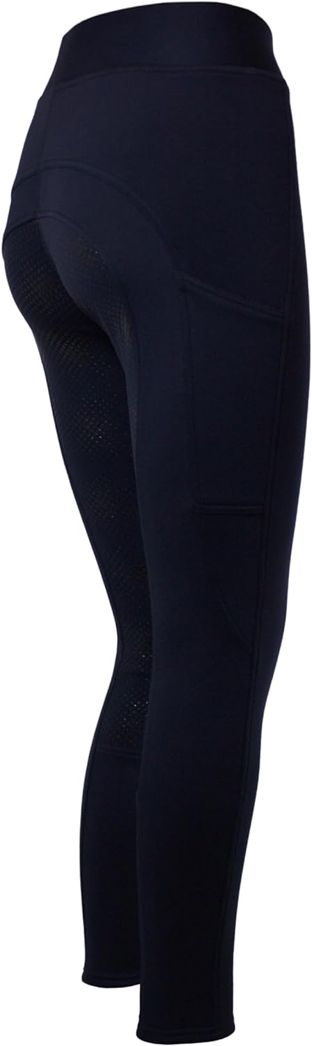 PFIFF 103110 Winterreitleggins „Alaska“ mit Handytasche, Kinder 110-164, Damen 36-44 110-116 Dunkelb