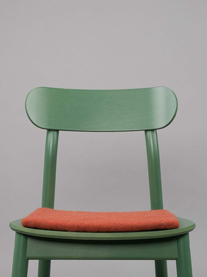 myfelt Flache Filz Sitzauflage, Filz Stuhlauflage - Lora - quadratisch, 36x36 cm, Rostrot, Rostrot