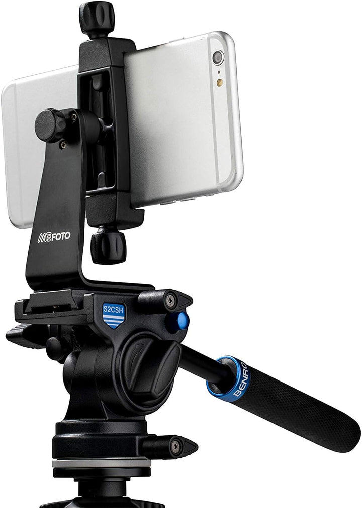 BENRO Kit Trepied Slim Vidéo + Tête S2C - TSL08AS2CSH Aluminium, Aluminium
