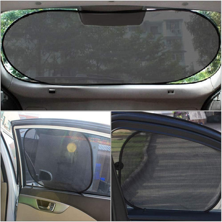 TOTMOX 5 Stück Auto Van Heckseitenscheibe Sonnenschutz UV-Schirmschutz für Baby Kinder, Schwarz Wind