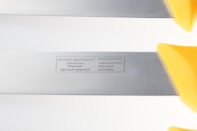 Neudorf Manufaktur Metzgermeister Fleischermesser Metzgermesser Set in Profiqualität 5-teilig/Edelst