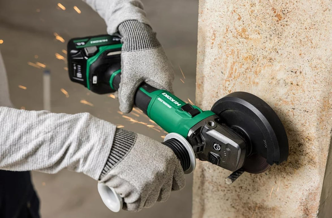 HiKOKI Akku Winkelschleifer G1813DVF (18V, Li-Ion, 3200-8000 u/min, 125mm ø, Brushless Motor, mit AT