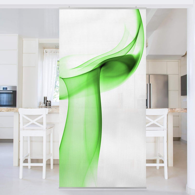 Bilderwelten Raumteiler Green Glitter 250x120cm inkl. transparenter Halterung 250x120cm incl. transp