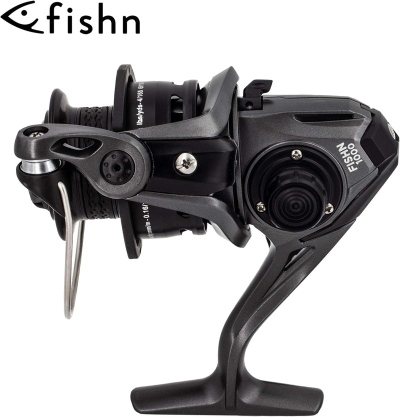 FISHN® Reel 1000er Angel Spinnrolle - Computer Balanced Rotor Technology - Schnurkapazität: (mm/m) 0