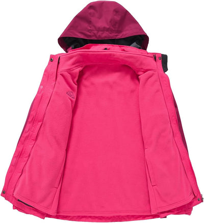 YSENTO Damen 3-in-1 Skijacke Winter FleeceJacke Wasserdichte Winddichte Warme Funktions Outdoor Soft