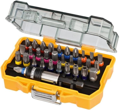 Dewalt Schrauberbit-Set 32-teilig (Display mit 12 Boxen, Bits mit Schnellwechsel-Bithaltern, T STAK