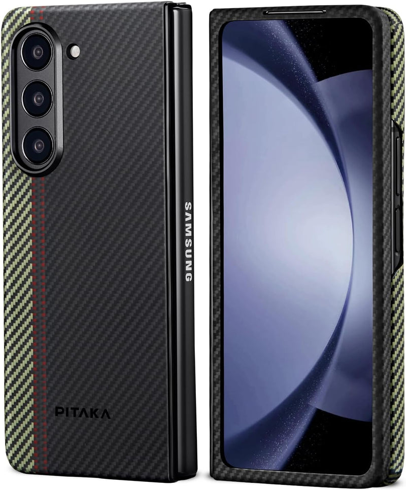 pitaka Ultradünne Hülle für Samsung Galaxy Z Fold 5 Leichte Handyhülle aus 600D Aramidfaser Kratzfes