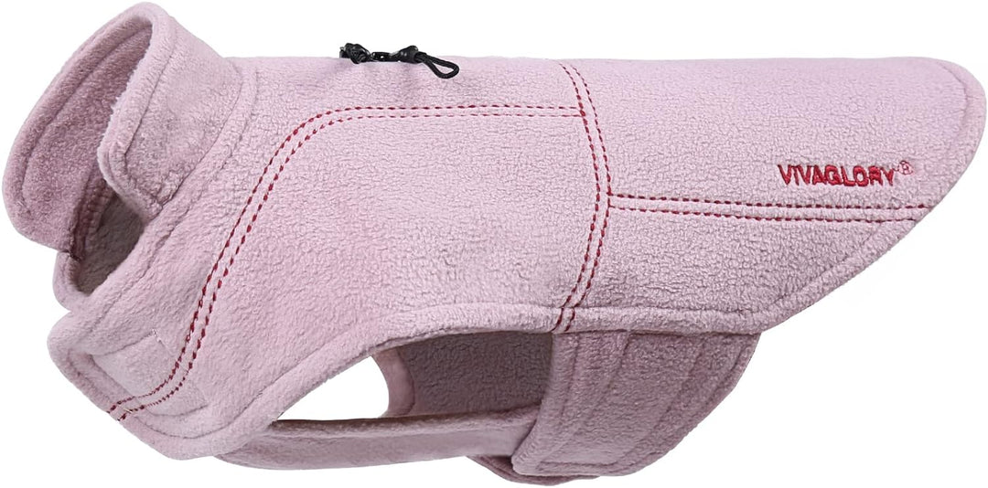 VIVAGLORY Hunde-Fleeceweste, Hundepullover für Kaltes Wetter für Grosse Hunde, Verstellbare Winterkl