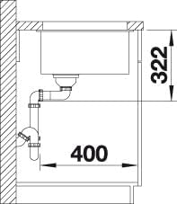 BLANCO SUBLINE 700-U Literevel | SILGRANIT tartufo | Einbauart: Unterbau | ohne Ablauffernbedienung,
