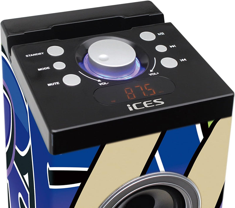 Lenco iCes IBT-6 Bluetooth-Standlautsprecher, 40 Watt Musikleistung (UKW-Radio, USB, SD-Kartenleser,