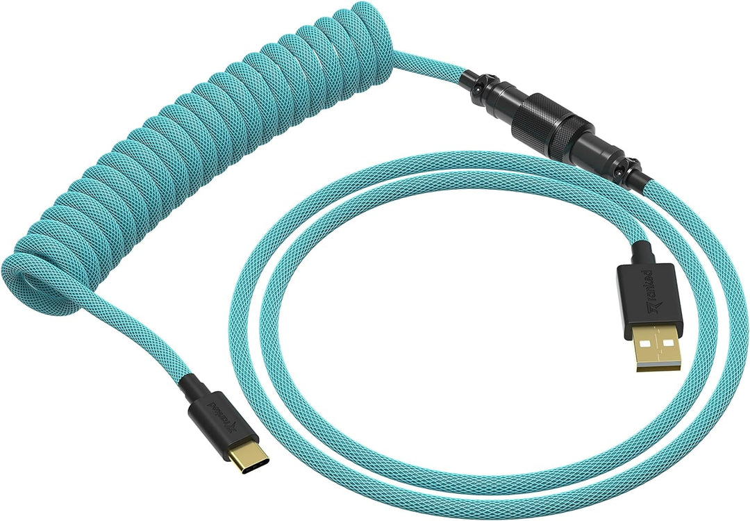 Ranked Coiled Cable | Handgefertigtes Double-Sleeved Geflochtenes Kabel | USB Typ C auf A | 5-Pin Av