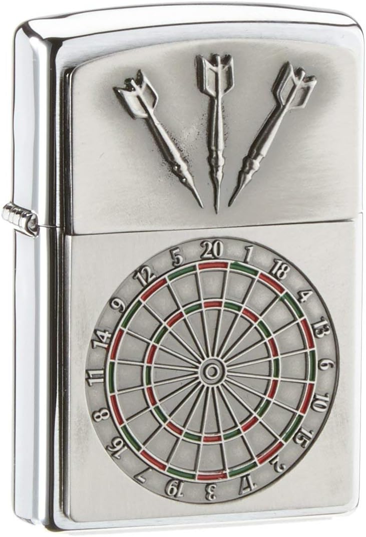 Zippo,1300091,200 AA8Dartboard EmblemFeuerzeug, Messing, Dartboard