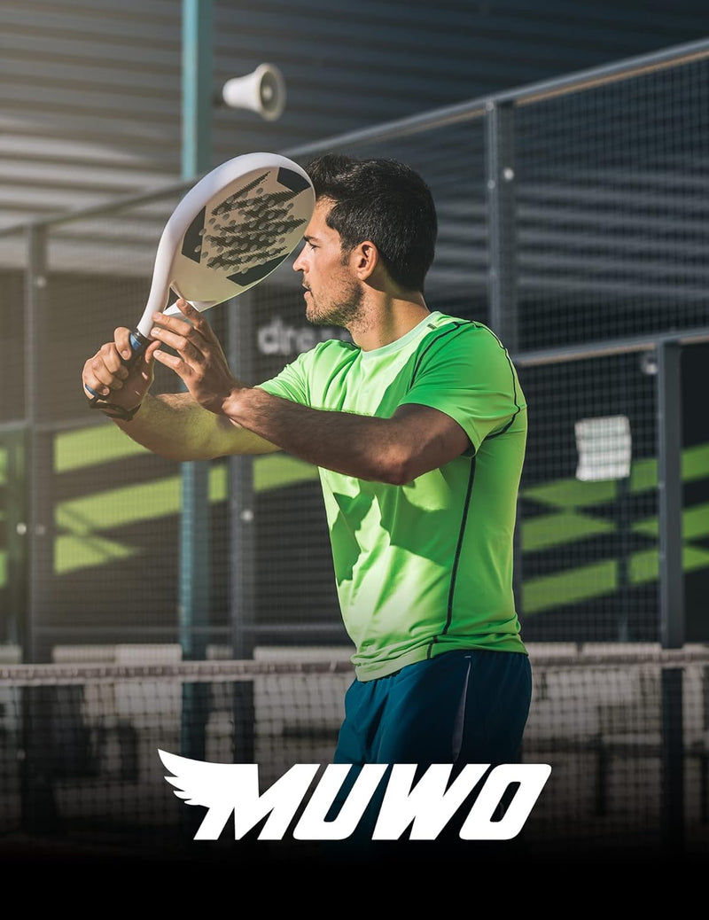 MUWO Sevilla Toledo Salamanca Bilbao Padelschläger für Padel-Tennis. Mit ultraweichem Eva-Kern, Fibe