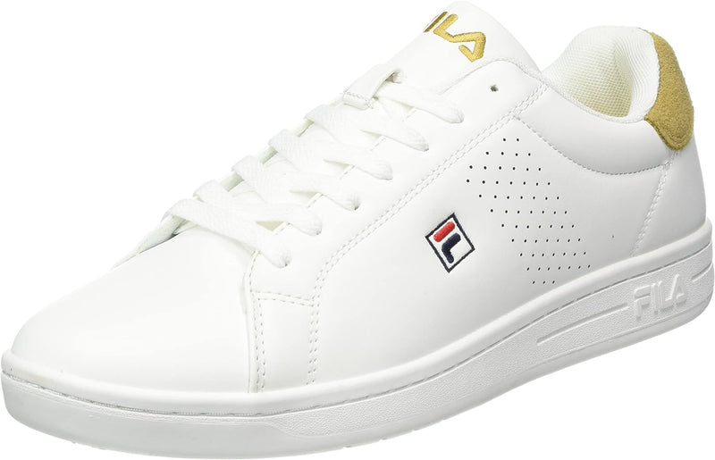 FILA Herren Crosscourt 2 F Sneaker 40 EU Schmal White Golden Cream, 40 EU Schmal White Golden Cream