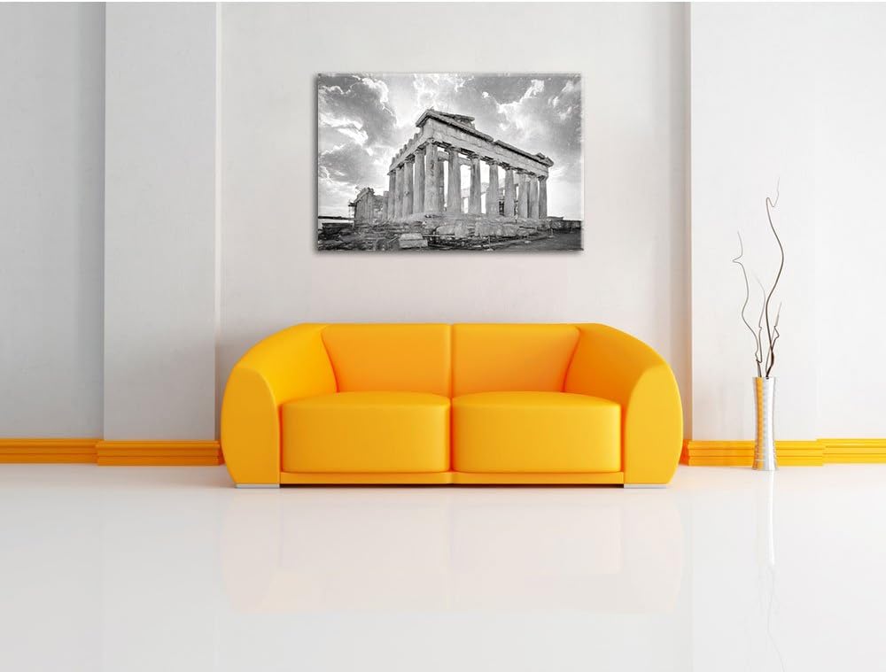 Pixxprint Akropolis in Athen als Leinwandbild/Grösse: 100x70 / Wandbild/Kunstdruck/fertig bespannt,