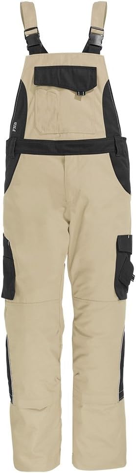 FHB Latzhose "Eckhard" Grösse 26, beige / schwarz, 130630-1320-26, 26