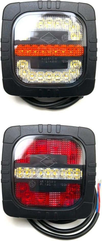 MelTruck® LED Positionsleuchte mit Blinker + Rückleuchte E9 für Anhänger Traktor Schlepper SET