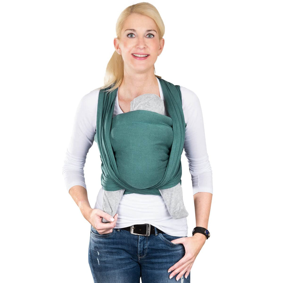 Hoppediz Tragetuch für das frühgeborene Baby, extra schmal, mit bebilderter Anleitung, Frühchentuch