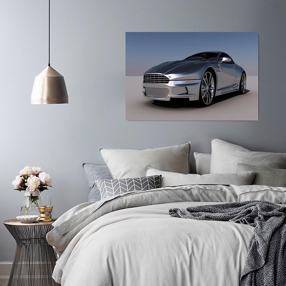 Feeby. Wandbilder - 1 Teilig- 60x90 cm - Bilder Kunstdrucke Deko Panel, AUTO, ASTON MARTIN, AUTOMOBI
