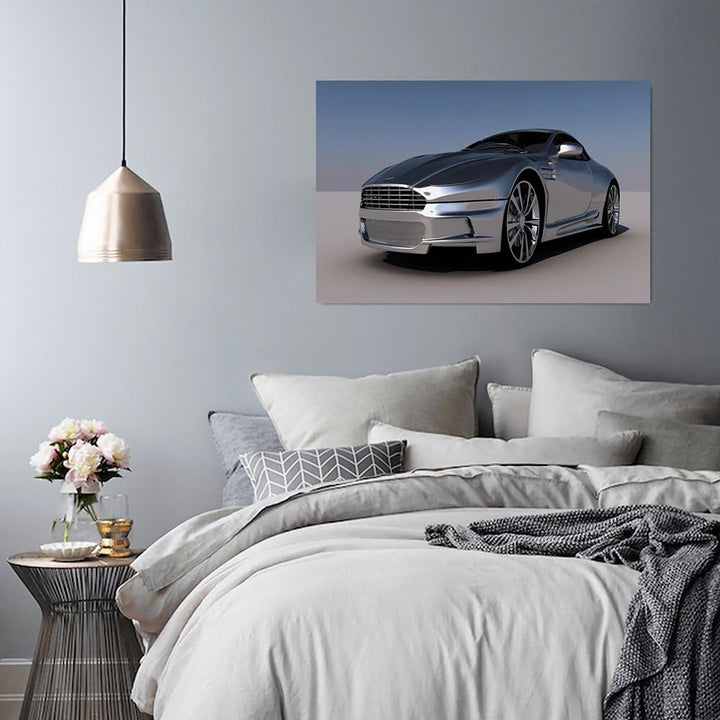 Feeby. Wandbilder - 1 Teilig- 60x90 cm - Bilder Kunstdrucke Deko Panel, AUTO, ASTON MARTIN, AUTOMOBI