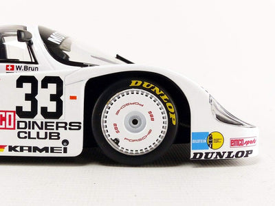 Minichamps 155836633 1:18 Porsche 956k-Brun Motorsport-Stuck/Grohs/Brun-1000 km Spa 1983 Auto, weiss