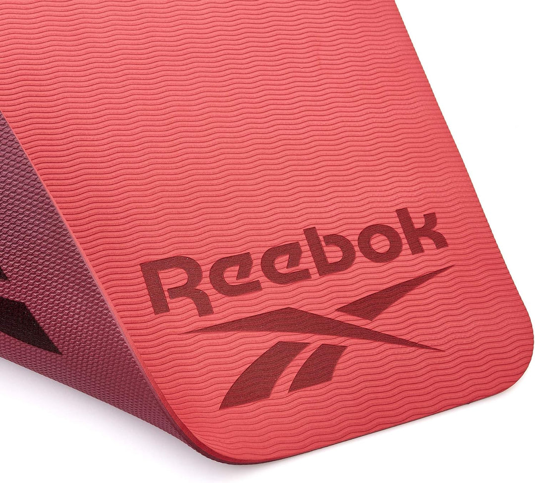 Reebok Doppelseitige 6-mm-Yogamatte Rot, Rot
