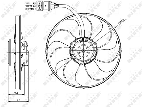 NRF 47393 Lüfter, Motorkühlung