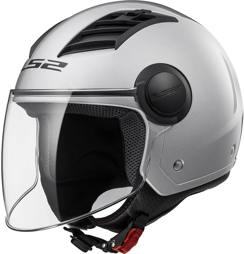 LS2 Helm Motorrad of562 Airflow, Gloss Silver Long, S S silber, S silber