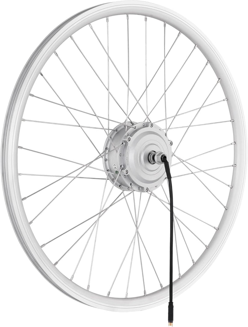 windmeile | E-Bike Nabenmotor Vorderrad, eingespeicht, Silber, 20&