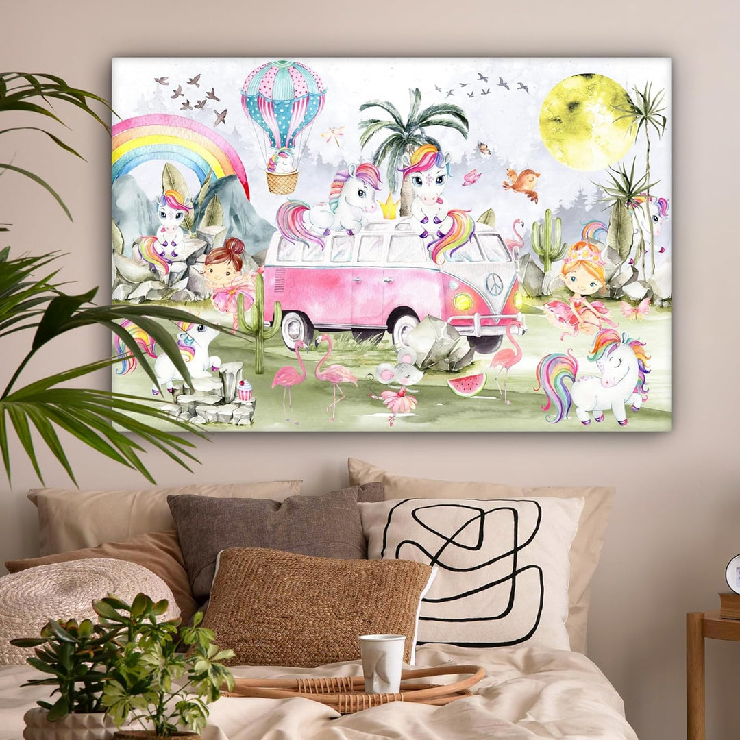 MuchoWow© Leinwände Gross 120x80 cm XXL Wall Decoration Bilder Kinderzimmer Mädchen Pictures Canvas