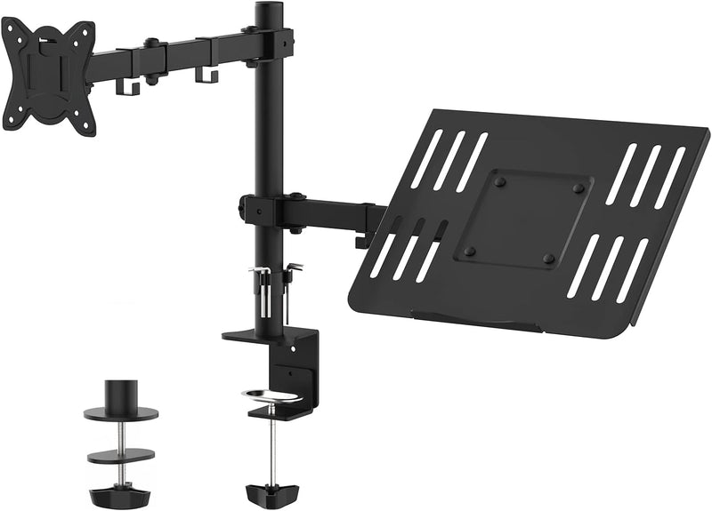 GRIFEMA Monitor Halterung mit Laptop Ständer, für 13-32 Zoll Bildschirm, Neigbare, Drehungbar, Lapto
