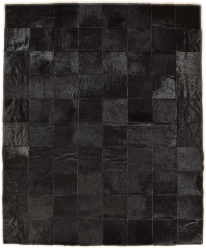 Generisch KUHFELL Teppich SCHWARZ Patchwork 160 x 200 cm Fell Teppich