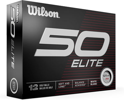 WILSON Fifty Elite Golfbälle, 12 Stück Weiss/opulenter Garten, Weiss/opulenter Garten